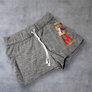 NEW Maryland Terrapins Shorts Womens S Gray Rivalry Threads Lounge Drawstring